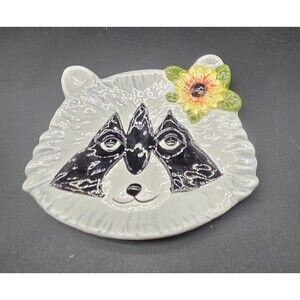 Robert Stanley Raccoon with Flower Spoon Rest